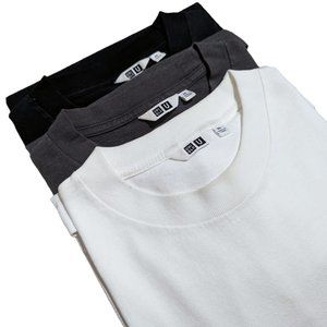 THREE PACK Uniqlo U Oversized Crew Neck Short-Sleeve T-Shirt Size XS